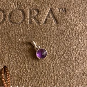 Pandora amethyst charm